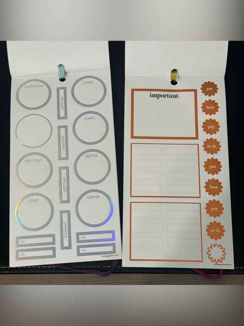 The Happy Planner Jewel Tone & Handwritten Colored Box Sticker Pack - Multicolor
